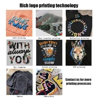 T-shirt décontracté en coton personnalisé avec impression DTG, col rond, coton lourd pur, unisexe, coupe ample pour hommes, vente en gros OEM