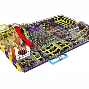 Equipamento de playground interno para crianças, parque comercial de trampolim macio para ambientes internos, escorregador grande para venda