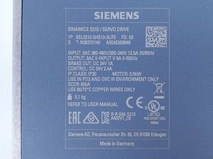 6SL32105HE135UF0 6SL3210-5HE13-5UF0 ไดรฟ์ S210 3.5 กิโลวัตต์ 3 เฟส 380-480 โวลต์ คอนโทรลเลอร์ - Product Image 5