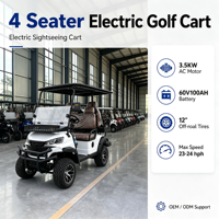 Voiturette de golf électrique Falcon H4+2, 4 places, rehaussée, pour la chasse, vente en gros d'usine chinoise, voiturette de golf tout-terrain