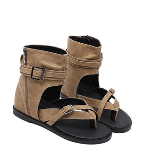 Fashion Women's Flip-flops Flat Sandals High Top Outdoor Open Toe Cloth Outdoor Men's Shoes Women's Slides <b>Slippers</b> - Product Image 1