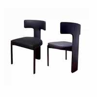 Chaise de salle à manger design minimaliste de style italien, dossier en bois de hêtre, pour usage en conférence/commode, modèle moderne et simple pour salle à manger