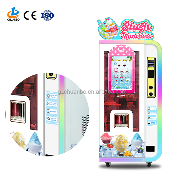 Automatic 24-Hour Smart Diy Slush Vending Machine OEM ODM 21.5 Touch Screen Coin Credit Card Payment Intelligent SDK