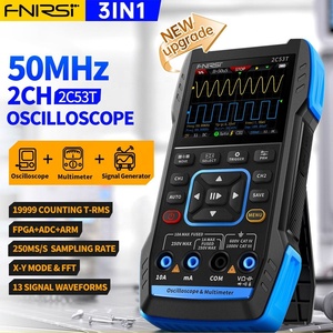 FNIRSI 2C53T ออสซิลโลสโคปดิจิตอลแบบพกพา มัลติมิเตอร์ + เครื่องกำเนิดสัญญาณฟังก์ชัน 3in1 ช่องสัญญาณคู่ 50kHz 250MS/s 2C53T ดิจิตอล - Product Image 5