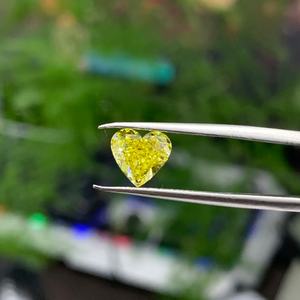 Diamantes de Laboratorio Sueltos en Forma de Corazón Amarillo Fantasía, HPHT 1.56CT VS1, Corte Excelente, Color Fantasía, Diamante Cultivado en Laboratorio - Product Image 2