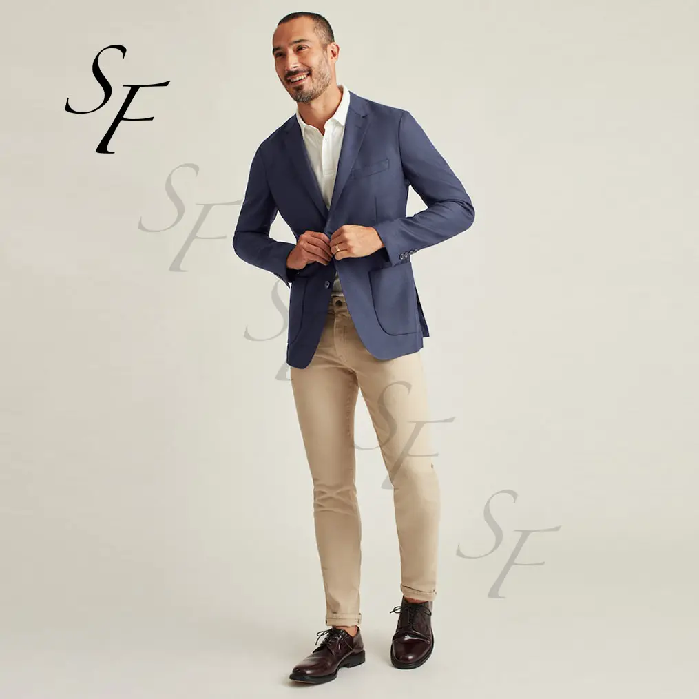 Custom logo Plus Size Men Casual Suits Tweed Blazer Masculino Slim Jacket Mujer Hombre Business Formal For Men