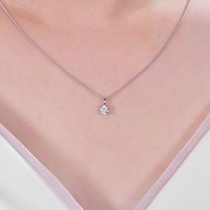 Collar con Colgante de Diamante <span class=keywords><strong>Moissanite</strong></span> Kirin Personalizado, Plata de Ley 925, 0.5CT GH VVS, Baño de Rodio, Baño de Oro de 18k, para Mujer - Product Image 2