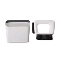 Ensemble de brosses en silicone pour enfants, vaisselle anti-poussière et balai, 2 pièces, nouveau design, taille mini, en plastique