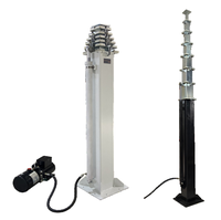 Mât télescopique hydraulique robuste de 4 m, 5 m, 6 m pour caméra solaire CCTV