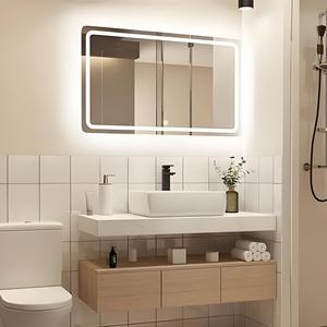 Meuble de salle de bain de haute qualité, nouveau, équipement de rangement avec tiroirs, luxe, bois massif et dessus en marbre de Carrare, laque blanche, vasque de salle de bain - Product Image 6
