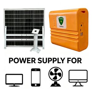 Set di Energia Solare con Batteria LiFePO4 da 192WH, Potenza di Scarica 120W, Cinghia di Montaggio, Cavo di Ricarica, per Casa ed Emergenze all'Aperto, Modello <span class=keywords><strong>TAKA</strong></span> - Product Image 2