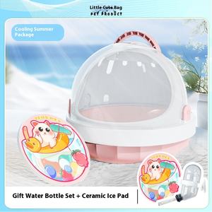 Petit transporteur pour animaux de compagnie avec mangeoire à eau Hamster <span class=keywords><strong>Cage</strong></span> de voyage pour cochon d'inde hérisson sac pour animaux de compagnie furet accessoires étui de voyage Portable - Product Image 3