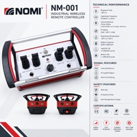 Télécommande sans fil industrielle NOMI NM-001 avec 4 joysticks et portée de 225 m pour grues mobiles