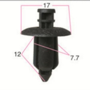 Clip de sujeción automático de plástico negro de 17x12x7.7mm para cubierta de motor de coche, placa protectora y piezas de repuesto para capó - Product Image 1