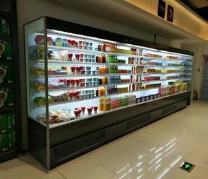 Refrigerador <span class=keywords><strong>abierto</strong></span> vertical de supermercado, <span class=keywords><strong>escaparate</strong></span> de bebidas lácteas - Product Image 5