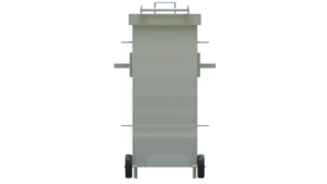 Poubelle à pédale galvanisée, bacs à déchets personnalisables 120L, extérieur, BDB BDB.10120-A, recyclage - Product Image 4