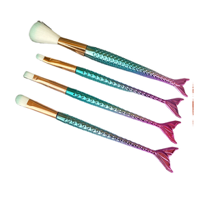 Juego de 4 Brochas de Maquillaje de <span class=keywords><strong>Ojos</strong></span> con Diseño de Cola de Sirena, Kit Portátil para Difuminar Sombras de <span class=keywords><strong>Ojos</strong></span> - Product Image 2