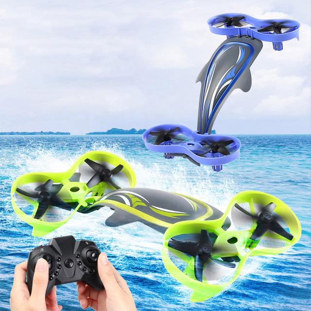AiJH 3 in 1 Rc Drone Toy Water Stunt Drone Remote Control Quadcopter Toys Mini Helicopter Rc Boat Rc Drone