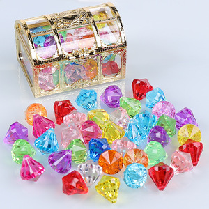 Children Simulated Gemstone Toy Acrylic Large Particle Blue Diamond DIY <b>Craft</b> Material For Kids Visual Development - Product Image 2