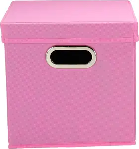 Набор из 2 розовых кубиков с крышками, ящики для хранения предметов первой необходимости