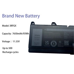 11.55V 7650mAh/93wh 3rfgx Pin thay thế máy tính xách tay cho Dell 3icp6/51/79 1xm5x - Product Image 2