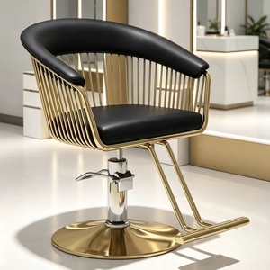 Chaise de Barbier Ergonomique Moderne Inclinable avec Rotation à 360 Degrés et Hauteur Réglable – Mobilier de Salon Métallique – Offre Spéciale - Product Image 1