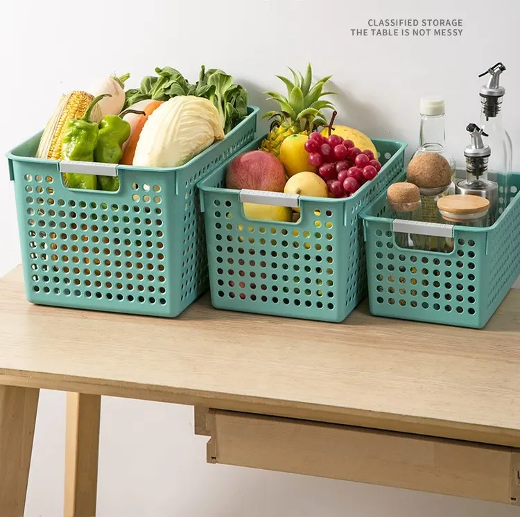 Home Storage Box Stackable Environment-friendly Plastic PP Material Storage Basket, Waterproof Food Container Opp Bag CLASSIC