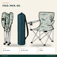 Chaise de camping en gros avec porte-gobelet latéral et logo et motif personnalisés pour le camping en plein air au bord du lac