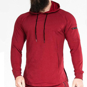 Sweat-shirt de sport pour homme, coupe ajustée, léger, en coton et polyester, respirant, pour l'entraînement en salle de sport, logo personnalisé - Product Image 1