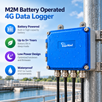 Desain hemat daya untuk sensor aliran efek hall pada saluran analog 4G DataLogger, pemantauan real time RS485 Modbus.