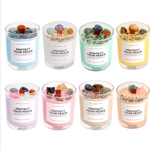 Cire à brûler à combustion lente dans un pot décoratif en étain, infusée aux parfums de lavande et de <span class=keywords><strong>sauge</strong></span> pour purifier l'air et apaiser l'esprit - Product Image 1