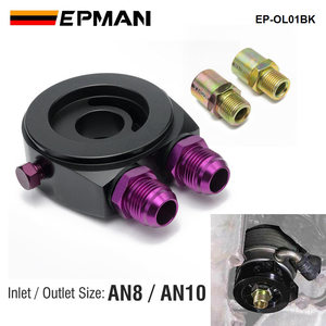 Addco-epman ตัวกรองน้ำมันอลูมิเนียม1.5 x M20อะแดปเตอร์จานแซนวิช1/8ชุดทำความเย็นน้ำมัน AN10 AN8 EPOL01 - Product Image 3