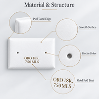 Carte de présentation de bijoux de luxe personnalisée en velours floqué pour boucles d'oreilles et colliers, avec impression de logo