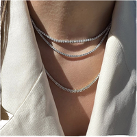 Collier et bracelet de chaîne de tennis en diamant de laboratoire de 4/5/6mm personnalisés Hip Hop pour accessoires de mode pour hommes et femmes