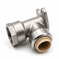 YOD Coude mural à oreilles femelles en acier inoxydable SS304/316, raccord rapide 90 degrés, 1/2 3/4 pouces NPT FIP pour tuyauterie