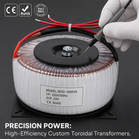 Transformador Toroidal de 1000VA BOD-1000VA, 220V a 24V, Núcleo de Anillo de Cobre Puro, Transformador de Potencia para Sistemas de Control Industrial