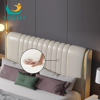 Ensemble de meubles modernes et luxueux pour chambre à coucher Lit taille personnalisée Lits doubles simples design italien Lit king queen size de luxe en cuir