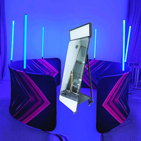 Miroir Magique LED METO avec Cadre Lumineux, Cabine Photo Interactif, Machine Photo, Système de Réalité Augmentée (RA) pour Mariages - Vente Chaude