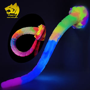 YOCY <span class=keywords><strong>Plug</strong></span> anal long de 46 cm, dildo fantaisie <span class=keywords><strong>licorne</strong></span>, silicone souple, <span class=keywords><strong>plug</strong></span> anal lumineux dans le noir, jouet sexuel pour femmes et hommes, masturbation anale - Product Image 3