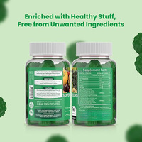 Vegan Super Fruit & Groente Gummies 35+ Volledige Voedingsingrediënten Suiker Vrij Groene Multivitaminen voor Gezondheidszorg 60 Stuks