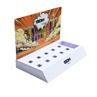 Support d'affichage de bureau en acrylique moderne en forme de L personnalisé pour nébuliseur de tabac, facile à assembler, production en série en usine