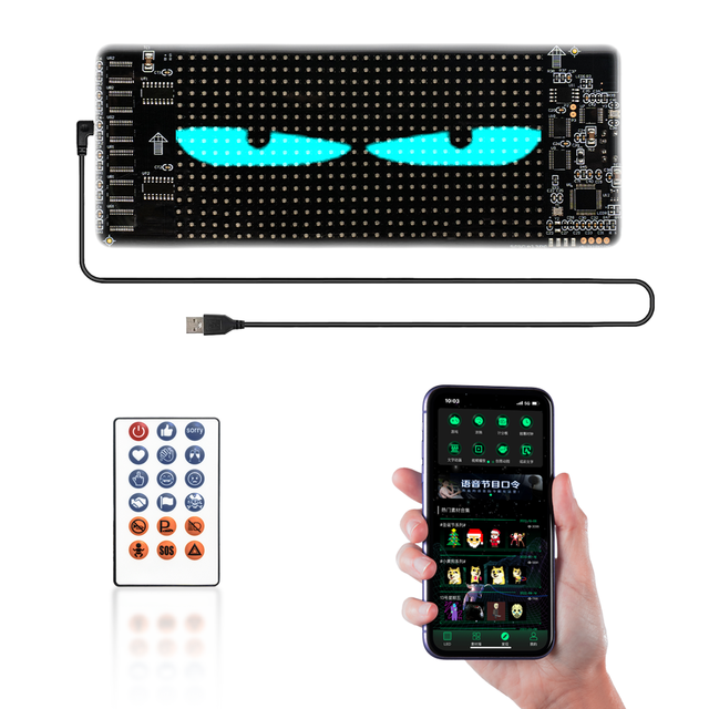 Jode USB Scrolling Message IP65 LED Matrix Panel Light Digital Display Advertising Screen App-Controlled LED Car Sign Board