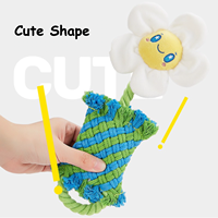 Jouet à mâcher pour chien en peluche de dessin animé, grande taille 37 cm, mignon, avec nœud, couineur, résistant aux morsures, motifs Crocodile, Écrevisse, Maïs, Fleur