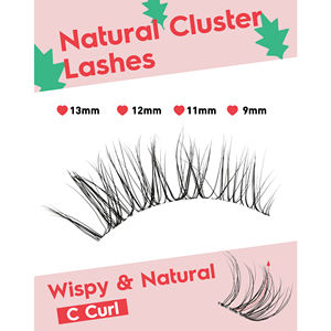 Pestañas Postizas en Racimo Wispy Diy, Libro de Pestañas con Logotipo Personalizado, Marca Privada, Pestañas Postizas Voluminosas y Esponjosas, Pestañas en Abanico Personalizables - Product Image 3