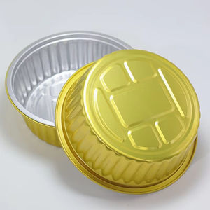 Contenedores Desechables para Comida para Llevar, Color Dorado, con Papel de Aluminio Reciclado y Tapa de Plástico PP, Venta al Por Mayor - Product Image 5