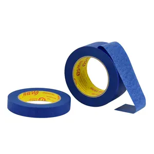 Manufacturer Plastic Custom Printing Automotive Silicone Masking Paper Car Anti UV 14 Days Adhesive Blue Masking Tape