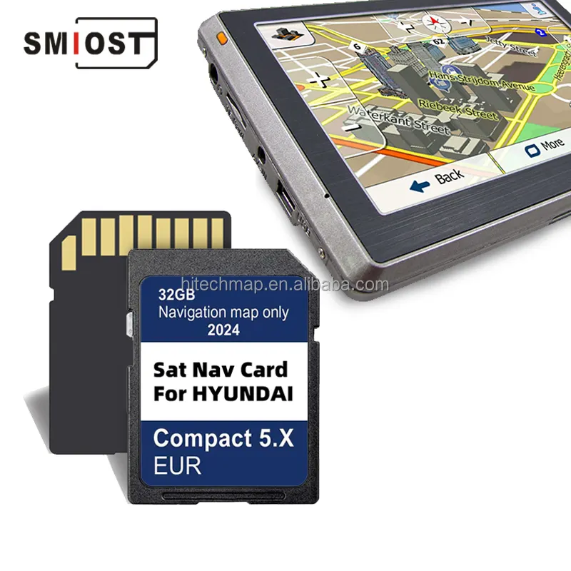 SMIOST for Hyundai Sonata GPS Navigation SD Cards Softwares Memorial Card Navig Chang CID 32GB Compact 5.X