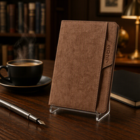 Carnet A5 personnalisé en cuir à reliure à spirale, couverture rigide, pour bureau, promotionnel, cadeau d'entreprise