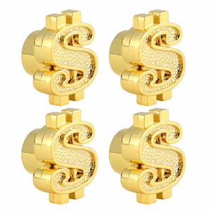 ฝาครอบวาล์วลายดอลลาร์ งานแสดงสินค้าขนาดใหญ่ ชุบทองแดง สำหรับยางรถยนต์ - Product Image 1