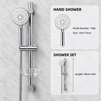 Ensemble de douche thermostatique intelligent de luxe moderne, haute pression, économie d'eau, effet pluie, mitigeur de salle de bain apparent complet